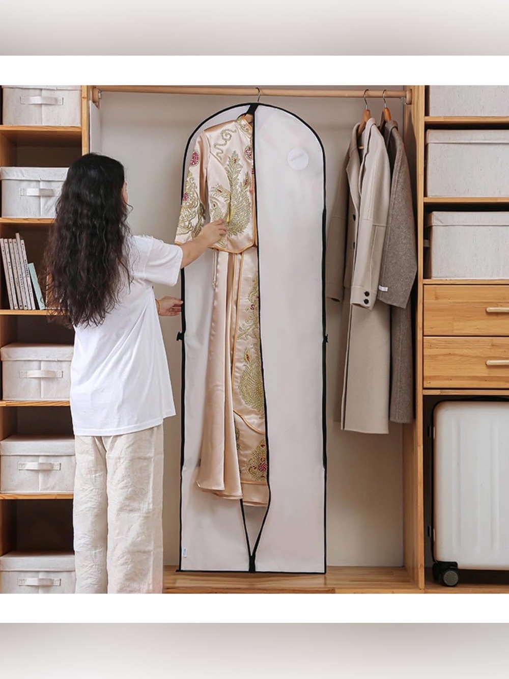 Long Dress Garment Bag - for Women's wedding/ special occasion gown or coats.